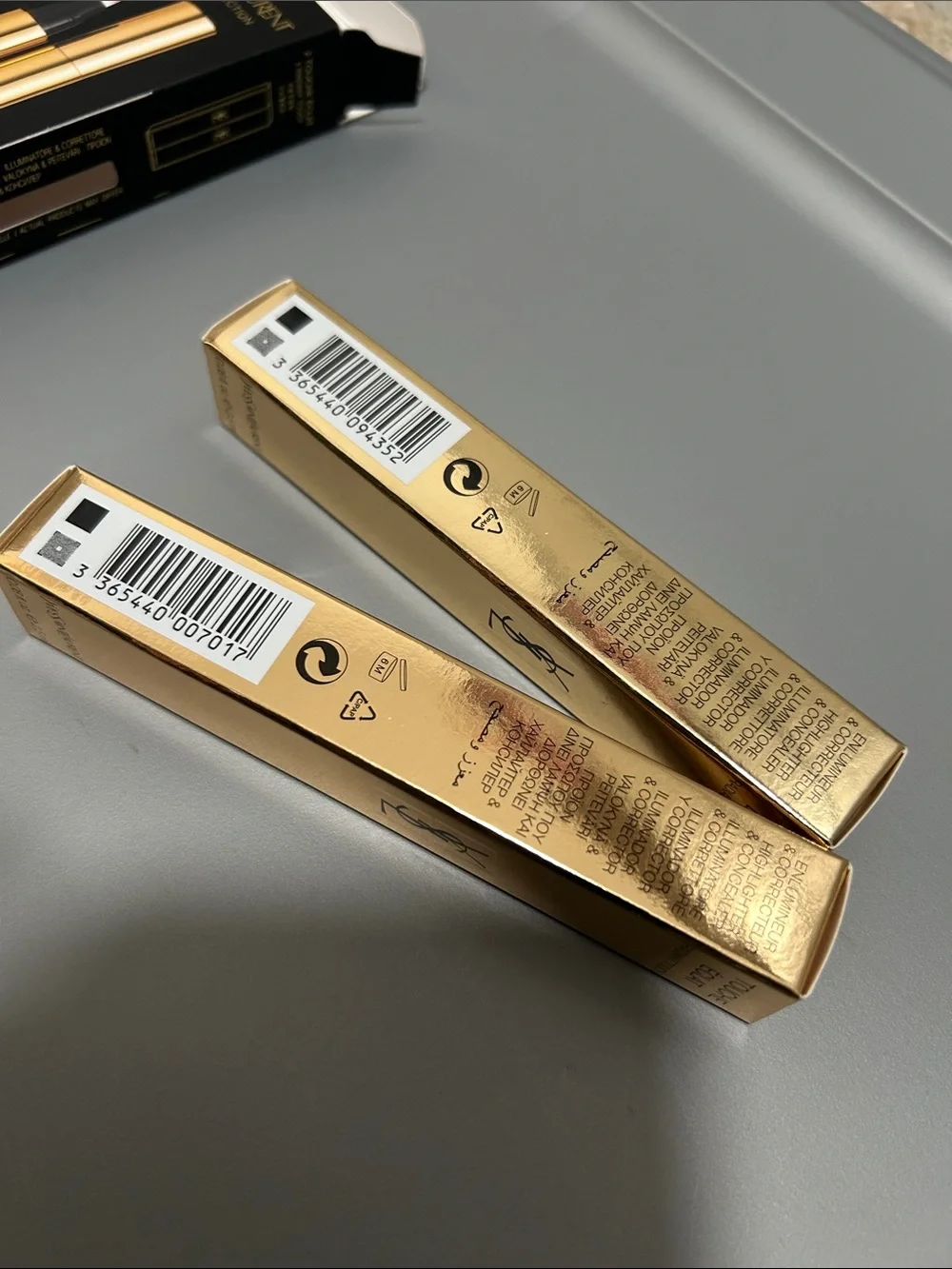 YSL Touche Eclat shade 1 & 2